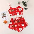 thumbnail image 1 of Women Christmas Pajamas Two Piece Satin Pjs Cami Top Short Pajama Set For Women Womens Lounge Sets Cute Christmas Pajamas, 1 of 4