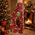 thumbnail image 1 of Women Christmas Print Lounge Pants Drawstring Soft Sleepwear Holiday Pajama Bottoms Comfy Homewear Trousers for Holiday Mornings, 1 of 6