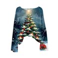 thumbnail image 1 of Women Christmas Sweater Funny Xmas Pattern Holiday Knit Sweaters Oversized Cute Crewneck Pullover Tops, 1 of 5