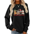 thumbnail image 1 of Christmas Cute Cat Graphic Long Sleeve Sweatshirt, Women's, 1 of 5