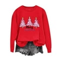 thumbnail image 1 of Women Christmas Sweatshirt Long Sleeve Vintage Vacation Top Holiday Casual Winter Tops Loose Xmas Tree Funny Blouse Trendy Crew Neck Shirt 2025, 1 of 6