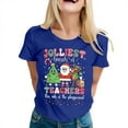 thumbnail image 1 of Women Christmas T Shirts Funny Cute Xmas Graphic Round Neck Short Sleeve Tee Tops Trendy Casual Holiday Pullover Blouses, 1 of 5