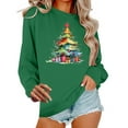 thumbnail image 1 of Women Christmas Top Funny Xmas Graphic Sweatshirts Christmas Sweater Trendy Pullover Tops Holiday Cozy Casual Oversized Sweatshirts, 1 of 6