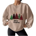 thumbnail image 1 of Women Christmas Tree Printed Tshirts Sweatshirt 2025 Cardigan Sweaters Lightweight Crewneck Sweatshirt Swim Suits 2025 Long Sleeve, 1 of 4