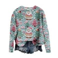 thumbnail image 1 of Women Christmas Tree Printed Tshirts Sweatshirts Cardigan Dressy Sweaters Lightweight Hooded Zippered Sweatshirts Long Sleeve Tops With Thumb Holes, 1 of 3
