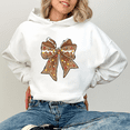 thumbnail image 1 of Women Christmas brown bow chocolate bean-shaped Trendy comfortable Hooded long-sleeved White,S-2XL, 1 of 6