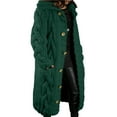 thumbnail image 1 of Women Chunky Cable Knit Long Sleeve Cardigan Fall Winter Oversized Button Down Sweaters with Pocket Green XXL, 1 of 7