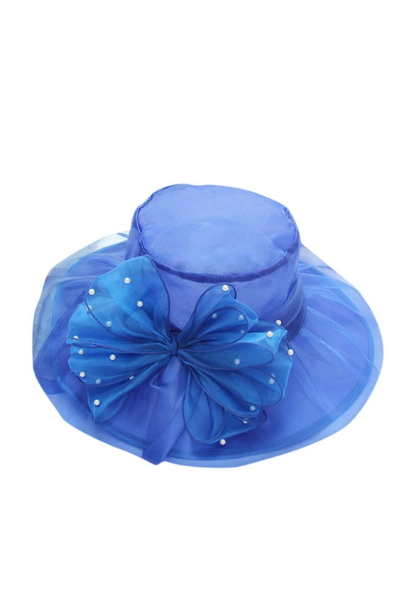 Women Church Hats! Yigetop Women's Church Kentucky Daily Cap Fascinator Bridal Tea Party Wedding Hat Easter Hat Blue One Size