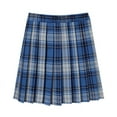 thumbnail image 1 of Women Classic Plaid Skirts Trendy Pleated A-Line Uniform Mini Skirt with Bow Ties and Ties, 1 of 4