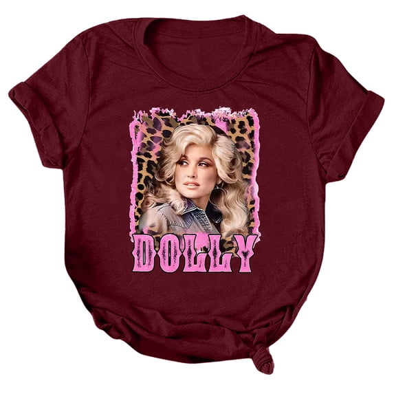 Women Classic T-Shirt Vintage Dolly Shirt, Parton Memorial T-Shirt, Country Legend Tee, Casual Country Music Graphic Tshirt Top