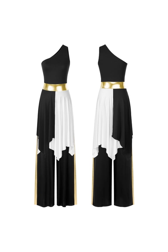 Women Classical Contemporary Lyrical Dance Practice Mesh Liturgical Praise Performance Wear