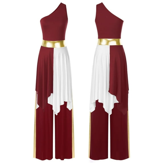 Women Classical Contemporary Lyrical Dance Practice Mesh Liturgical Praise Performance Wear