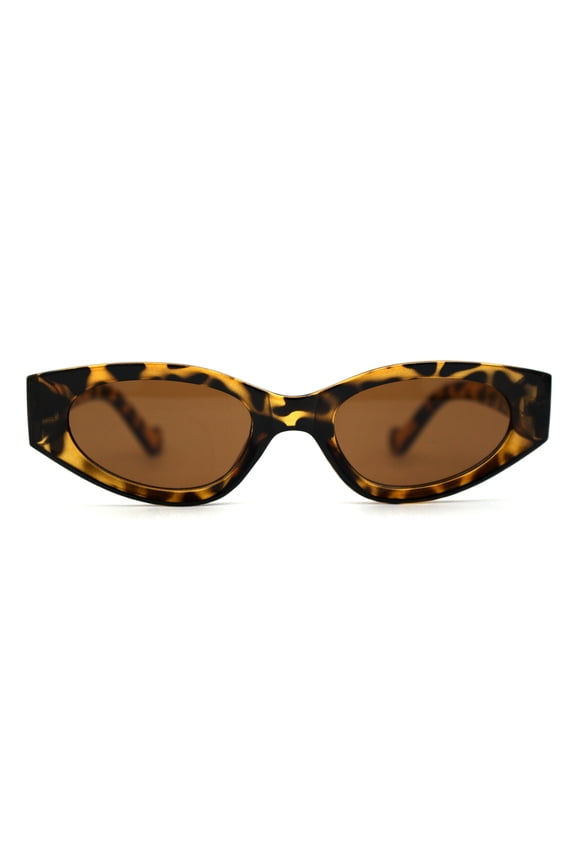 Women Classy Thick Temple Mod Cat Eye Plastic Sunglasses Tortoise Brown