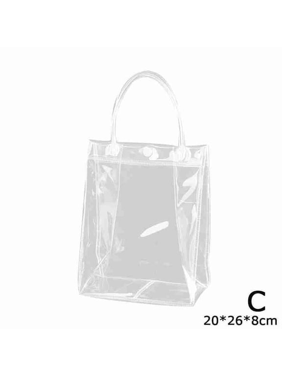 Women Clear Pvc Tote Bag Shoulder Handbag Transparent Beach Clutch Tote Bag HOT