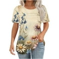 thumbnail image 1 of Women Clothes Women's Clothing Trendy Womens Shirts Trendy Black Women V Neck T Shirt Graphic Women Summer Tshirt, 1 of 6