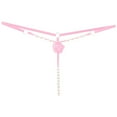 thumbnail image 1 of Women Clearance Cqxid525 Women's Cotton Bikini Brief Underwear Women Tassel Mesh Pearl Briefs Hollow Out Panties Crochet Lace Up Panty Thongs G String Lingerie Underwear Soft Briefs Pink, 1 of 3