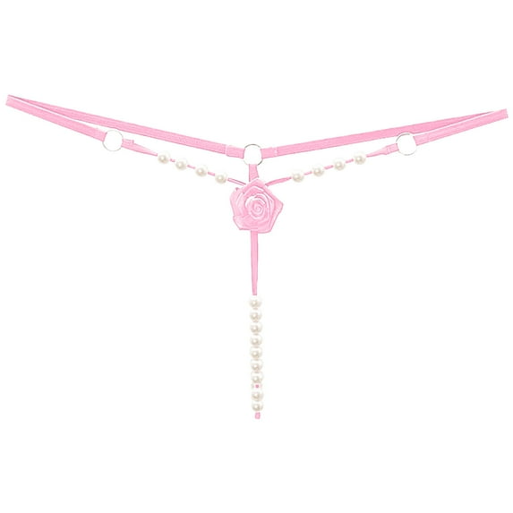 Women Clearance Cqxid525 Women's Cotton Bikini Brief Underwear Women Tassel Mesh Pearl Briefs Hollow Out Panties Crochet Lace Up Panty Thongs G String Lingerie Underwear Soft Briefs Pink