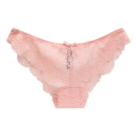 Women Clearance Cqxid525 Women's Panties Women's Low Waist Mesh Briefs Solid Color Cotton Crotch Underwear Panties Soft Briefs Pink