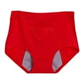thumbnail image 1 of Women Clearance Cqxid525 Women's Seamless Underwear Women's Large Textile Underwear Pocket for Menstruation Warm High Waist Anti Side Leakage Big Aunt Sanitary Pants Underwear Red, 1 of 5