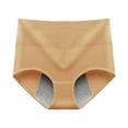 thumbnail image 1 of Women Clearance Cqxid525 Women's Seamless Underwear Women's Underwear High Absorbency Cotton Underwear Heavy Flow Leakproof Postpartum Menstrual Protective Briefs Yellow, 1 of 4