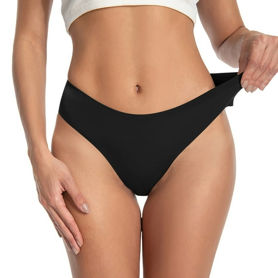 Women Clothing Cqxid525 Womens Underwear Cotton Hipster Panties Underwear for Women No Show Solid Soft Traceless Low Breathable Underwear Full Coverage Briefs Black