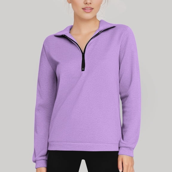 Women Clothing Graphic Sweatshirts for Women Women Long Sleeve Oversized Half Zip Pullover Sweatshirt Hoodie Sweater Trendy Fall Sweatshirt Blouse Clothes