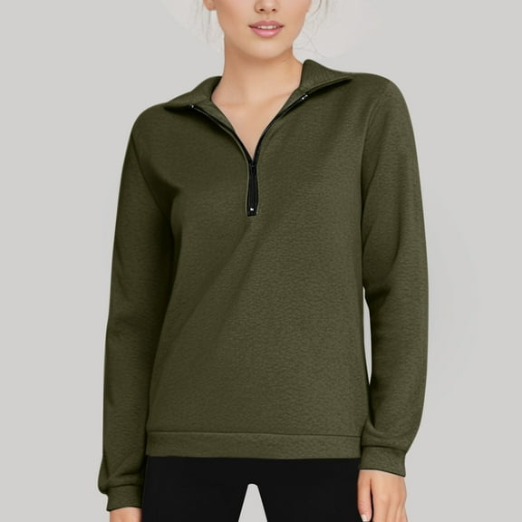 Women Clothing Graphic Sweatshirts for Women Women Long Sleeve Oversized Half Zip Pullover Sweatshirt Hoodie Sweater Trendy Fall Sweatshirt Blouse Clothes