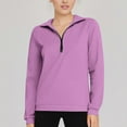 thumbnail image 1 of Women Clothing Graphic Sweatshirts for Women Women Long Sleeve Oversized Half Zip Pullover Sweatshirt Hoodie Sweater Trendy Fall Sweatshirt Blouse Clothes, 1 of 4