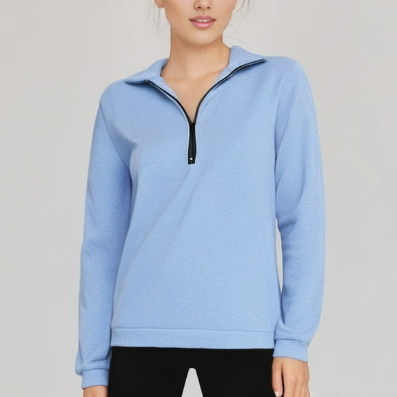 Women Clothing Graphic Sweatshirts for Women Women Long Sleeve Oversized Half Zip Pullover Sweatshirt Hoodie Sweater Trendy Fall Sweatshirt Blouse Clothes