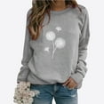 thumbnail image 1 of Women Clearance Oversized Crewneck Sweatshirt Women Women's Dandelion Print Casual Fashion Sweatshirt Top, 1 of 4