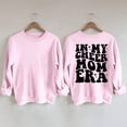 thumbnail image 1 of Women Clearance Oversized Sweatshirt for Women Women's Fashion Fun IN MY CHEER MOM Letter Print Round Neck Sweater, 1 of 3
