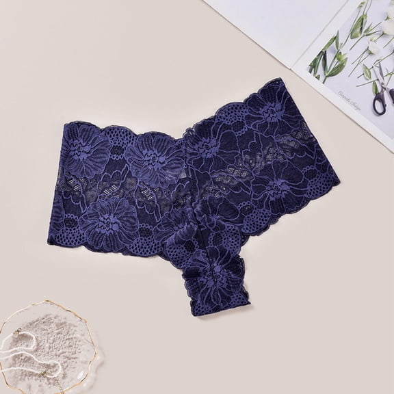 Women Clearance Sale Clothing Womens Underwear Plus Size Sexy Underwear Women Woman Panties Sexy Comfy Underwear for Women(Navy)