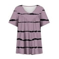thumbnail image 1 of Women Shirts Plus Size Short Sleeve V-Neck Blouse Pullover Tee Tops, 1 of 6
