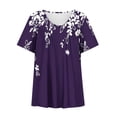 thumbnail image 1 of Women Shirts Plus Size Short Sleeve V-Neck Blouse Pullover Tee Tops, 1 of 6