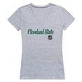 thumbnail image 1 of Women Cleveland State University Script T-Shirt, Heather Grey - Medium, 1 of 1