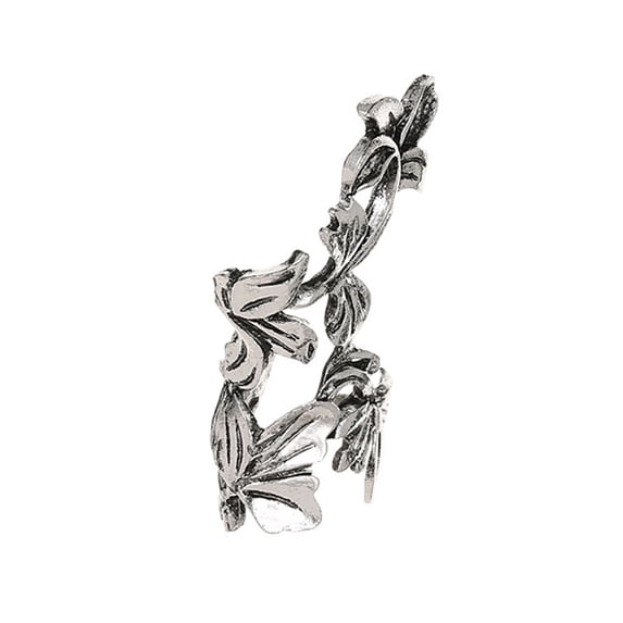 Women Clip Earrings, Fashion Exquisite Vintage Elegant Alloy Hollow Out Leaf Shape Ear Clips Jewelry Gift for Wedding Party Dating Daily wear