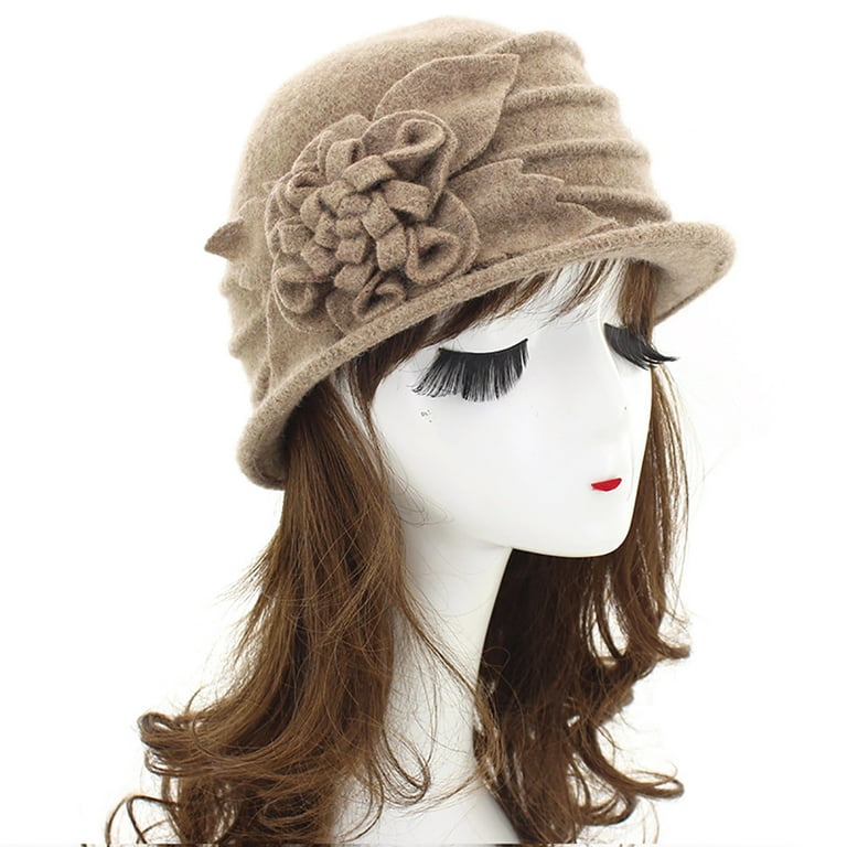 Tan cloche hat discount