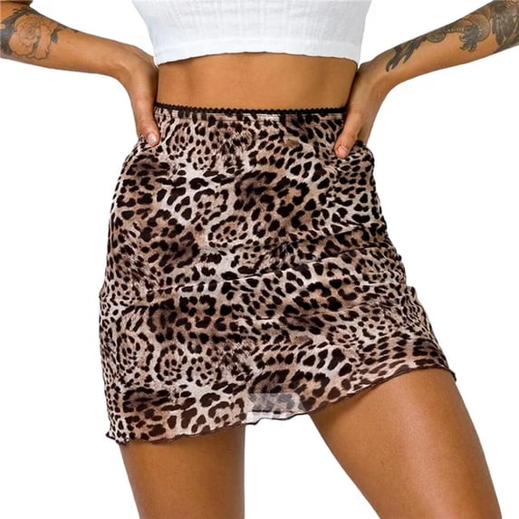 Women Close-fitting Short Skirt Y2K Clothes Ladies Printed Pattern High Waist Lace Hem Pencil Skirts Streetwear-Yellow-S