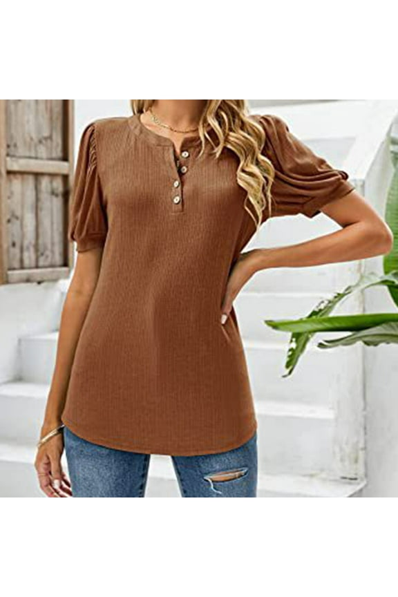 Women Clothes Summer Womens Tops Short Sleeve T Shirts Cotton Solid Color Tee Shirts for Women Oversized Top New & Trending