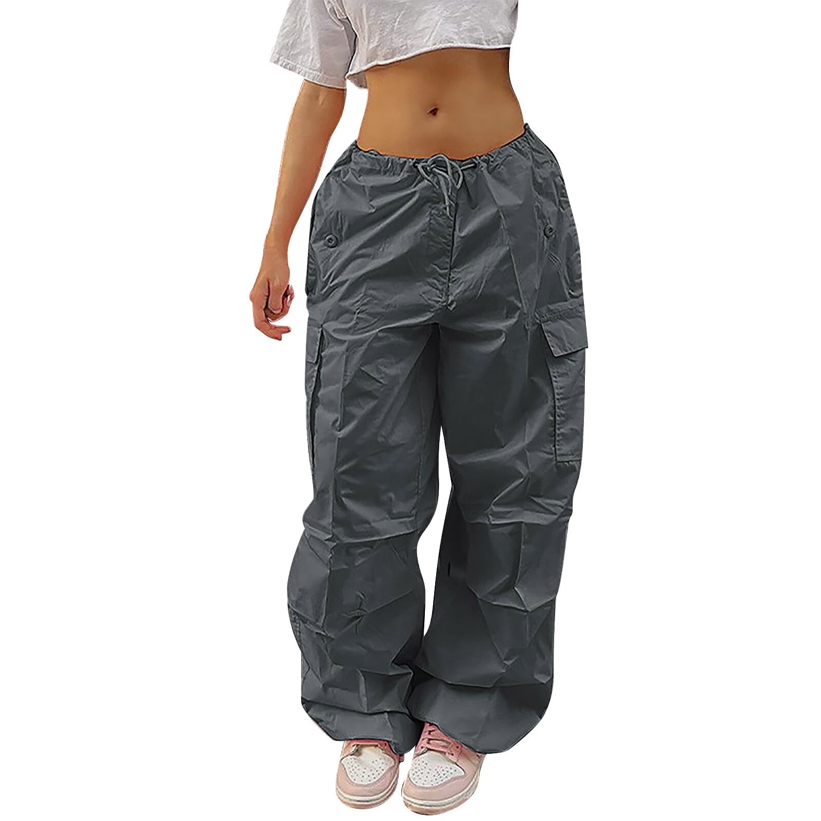  Loose Pants for Women Casual Summer Women's Plus Size Tethered  Straight Cargo Pants Straight Wide Cute for (Black, XS) : Clothing, Shoes &  Jewelry