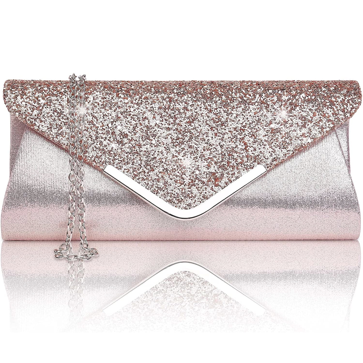 topfive Sparkly Silver Rhinestones Clutch Purse for Women Wedding Prom  Party Handbag Evening Formal Bag, Silver, 9*6*4 : Amazon.in: Fashion