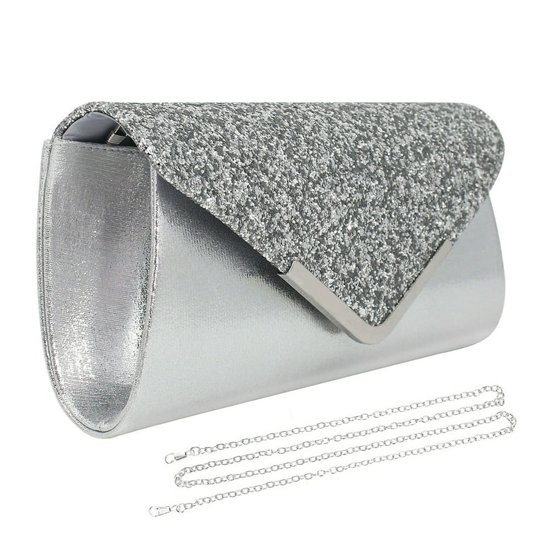 SWAGGER BAG SILVER  Prom clutch bags, Sparkly purse, Silver