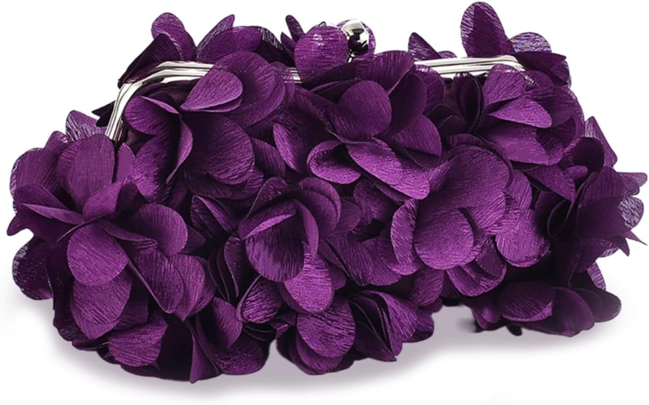 Women Clutch Evening Bag Small Floral Purses with Chain for Wedding, Party, Prom