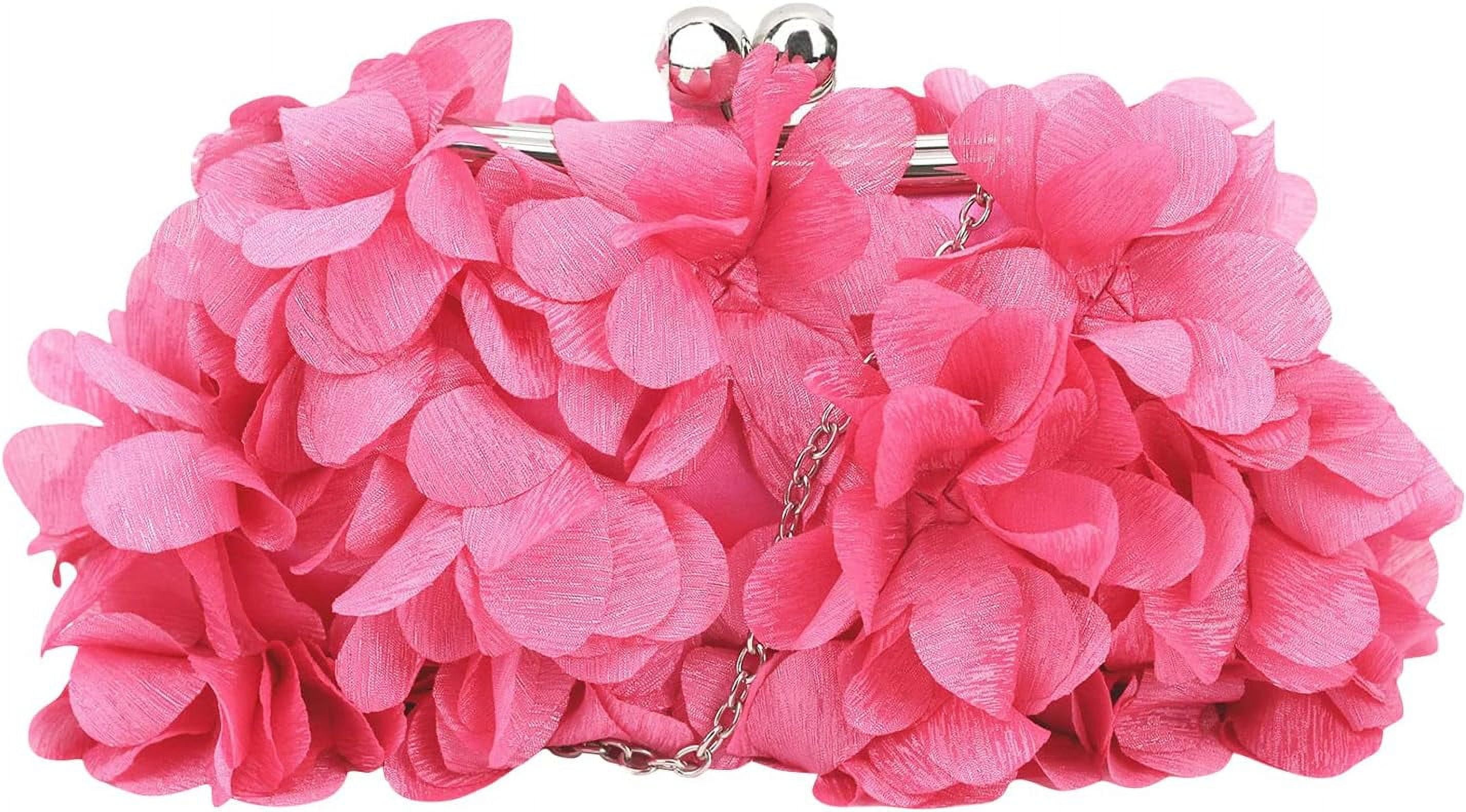 Women Clutch Evening Bag Small Floral Purses with Chain for Wedding, Party, Prom