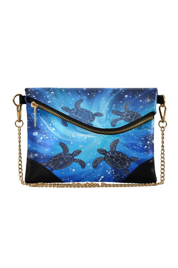 Women Clutch Purse Elegant Crossbody Shoulder Bag with Wristlet & Crossbody Strap Small Sea Turtles