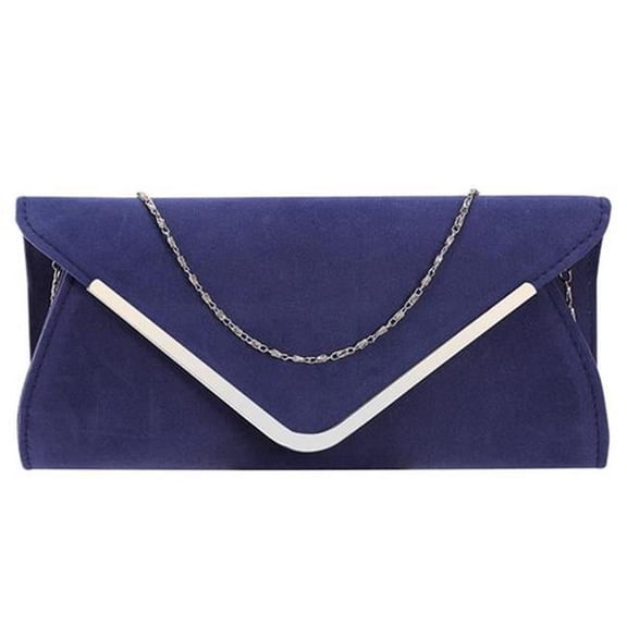 Women Clutch Wallet Bags For Party Wedding Soft Handbag Portable Thin Envelop Evening Purse for Bridal Dating - Blue