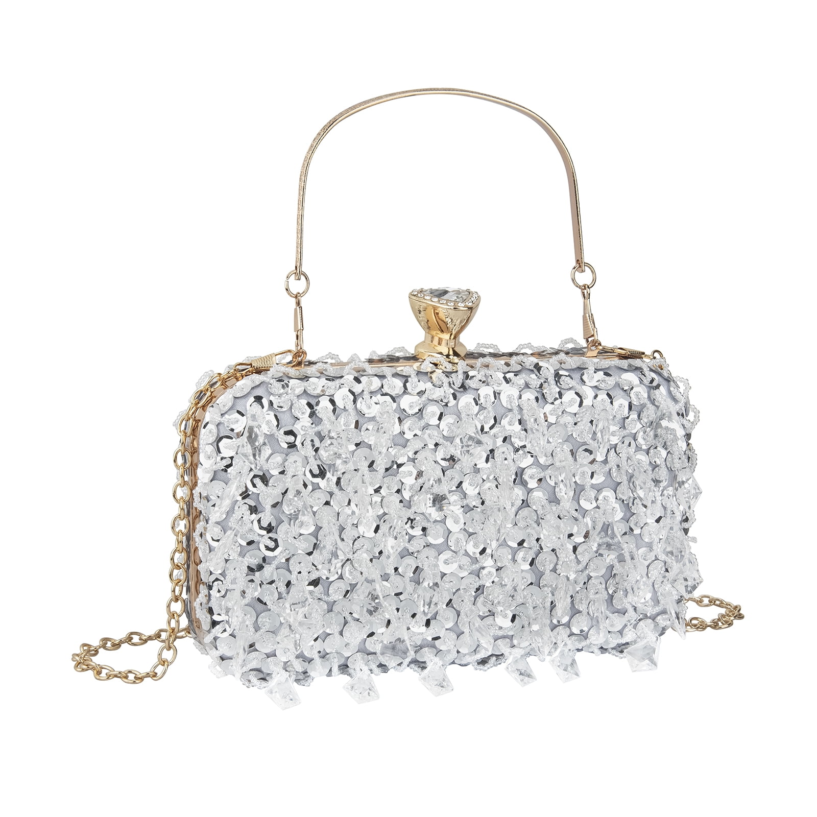 YYIHER Women's Evening Handbags Pearl Clutch Purse Beaded bag Bridal Clutch  wedding Purse