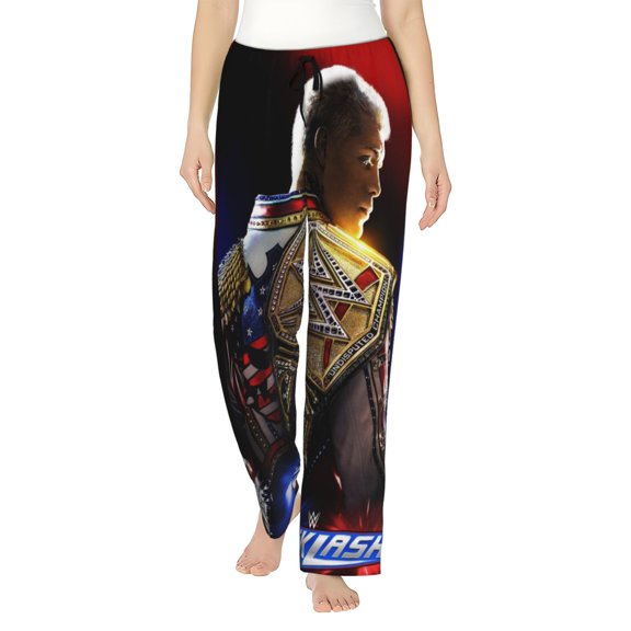 Women Co-Dy Wrestler Rh0d Pajamas Pant 3d Printed Sleepwear Drawstring Sleep Lounge Pants With Pocket