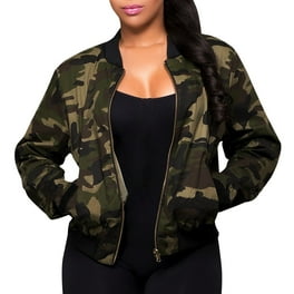 White Mark Women s Camo Denim Jacket Walmart