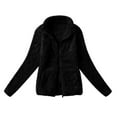 thumbnail image 1 of Women Coats and Jackets Clearance Fashion Womens Warm Faux Coat Jacket Winter Zipper Solid Casual Hooded Outerwear, 1 of 6